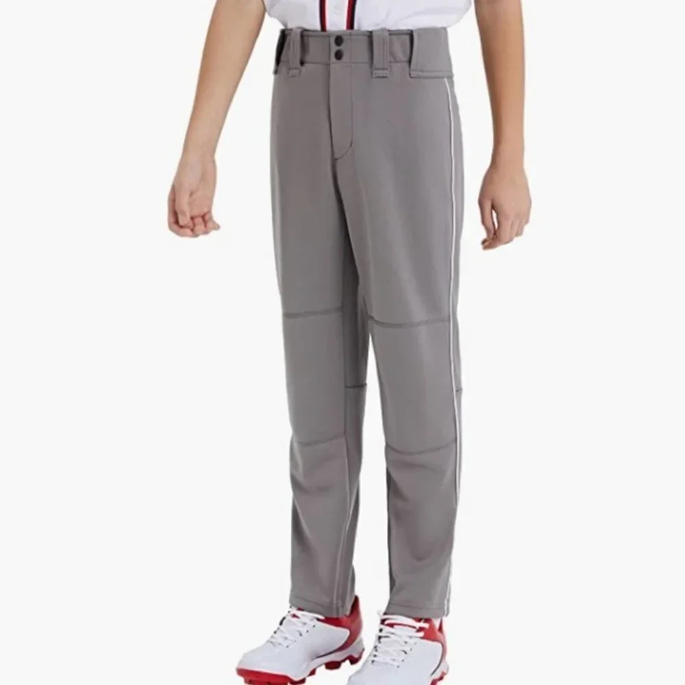 BALEAF Boys Baseball Pants - Adjustable Inseam Piping Pants Full Length, Large - Picture 1 of 8